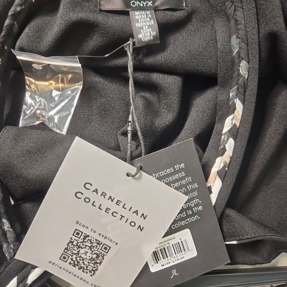 Adrienne Landau ONYX,Pleated Halter Top NWT. (Medium) - Picture 13 of 13